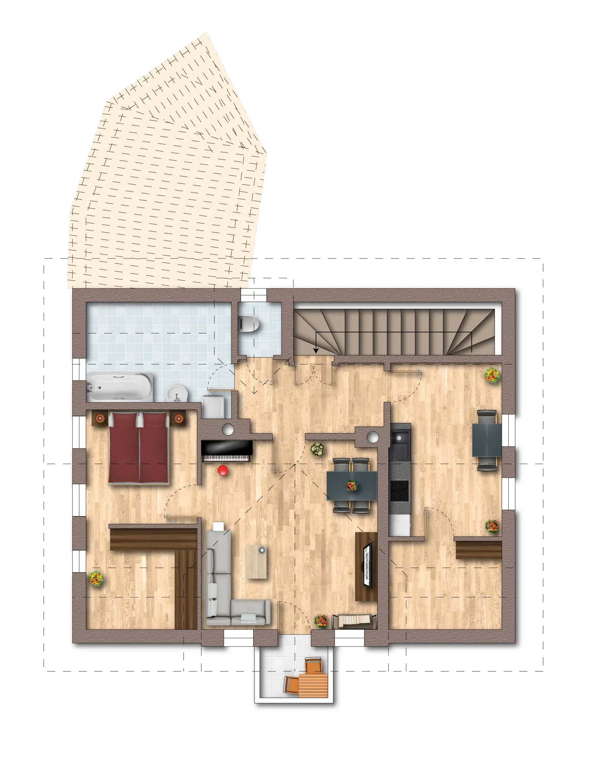 Grundriss Top3 | Stadthaus mit viel Potenzial in Bad Ischl zu kaufen | Objekt 1057 | Daxner Immobilien, Bad Ischl, Ebensee am Traunsee, Salzkammergut