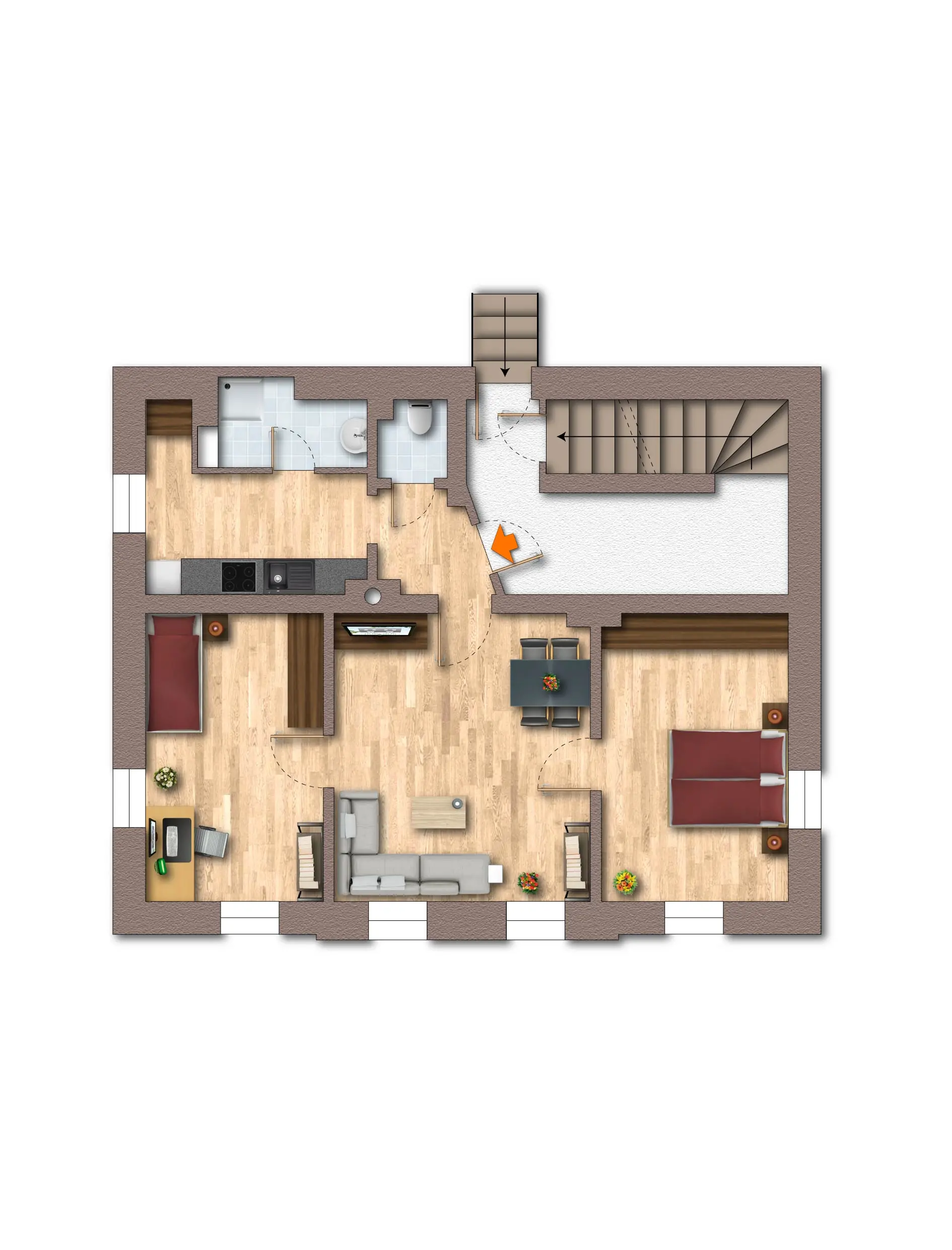 Grundriss Top1 | Stadthaus mit viel Potenzial in Bad Ischl zu kaufen | Objekt 1057 | Daxner Immobilien, Bad Ischl, Ebensee am Traunsee, Salzkammergut
