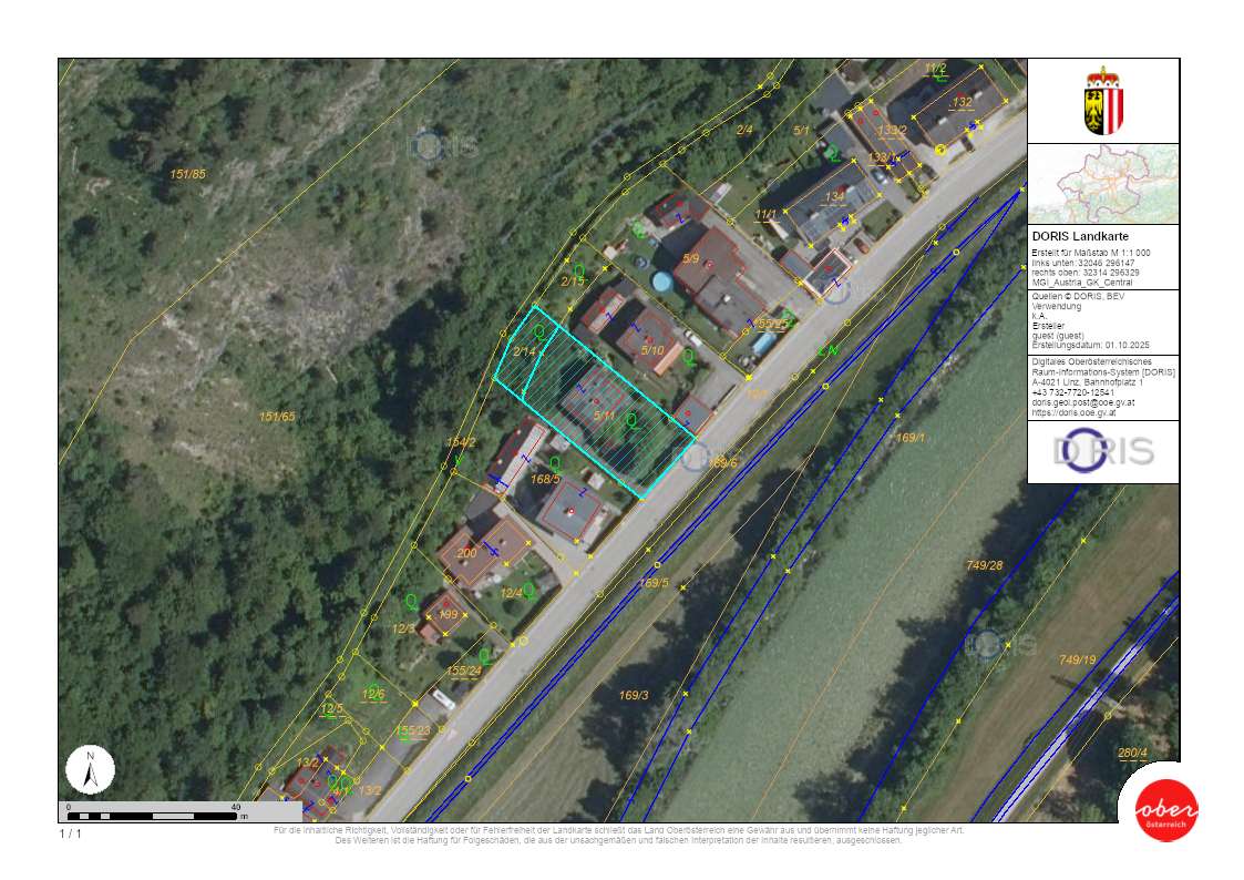 Orthophoto | Großzügiges Grundstück mit Altbestand für Ihre individuellen Gestaltungsideen in Ebensee am Traunsee zu kaufen | Objekt 1069 | Daxner Immobilien, Ebensee am Traunsee, Bad Ischl, Salzkammergut