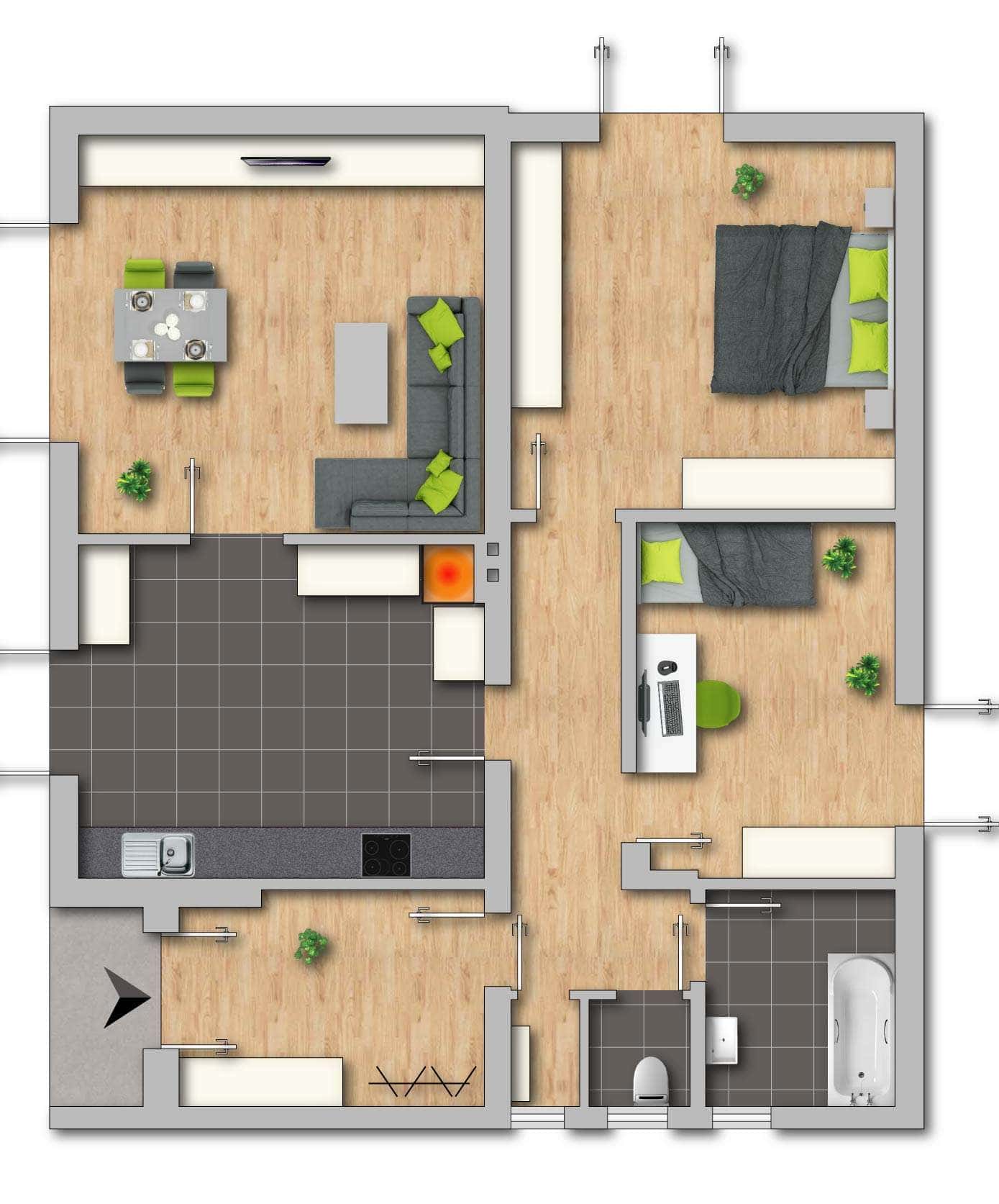 Grundriss Altbestand | Großzügiges Grundstück mit Altbestand für Ihre individuellen Gestaltungsideen in Ebensee am Traunsee zu kaufen | Objekt 1069 | Daxner Immobilien, Ebensee am Traunsee, Bad Ischl, Salzkammergut