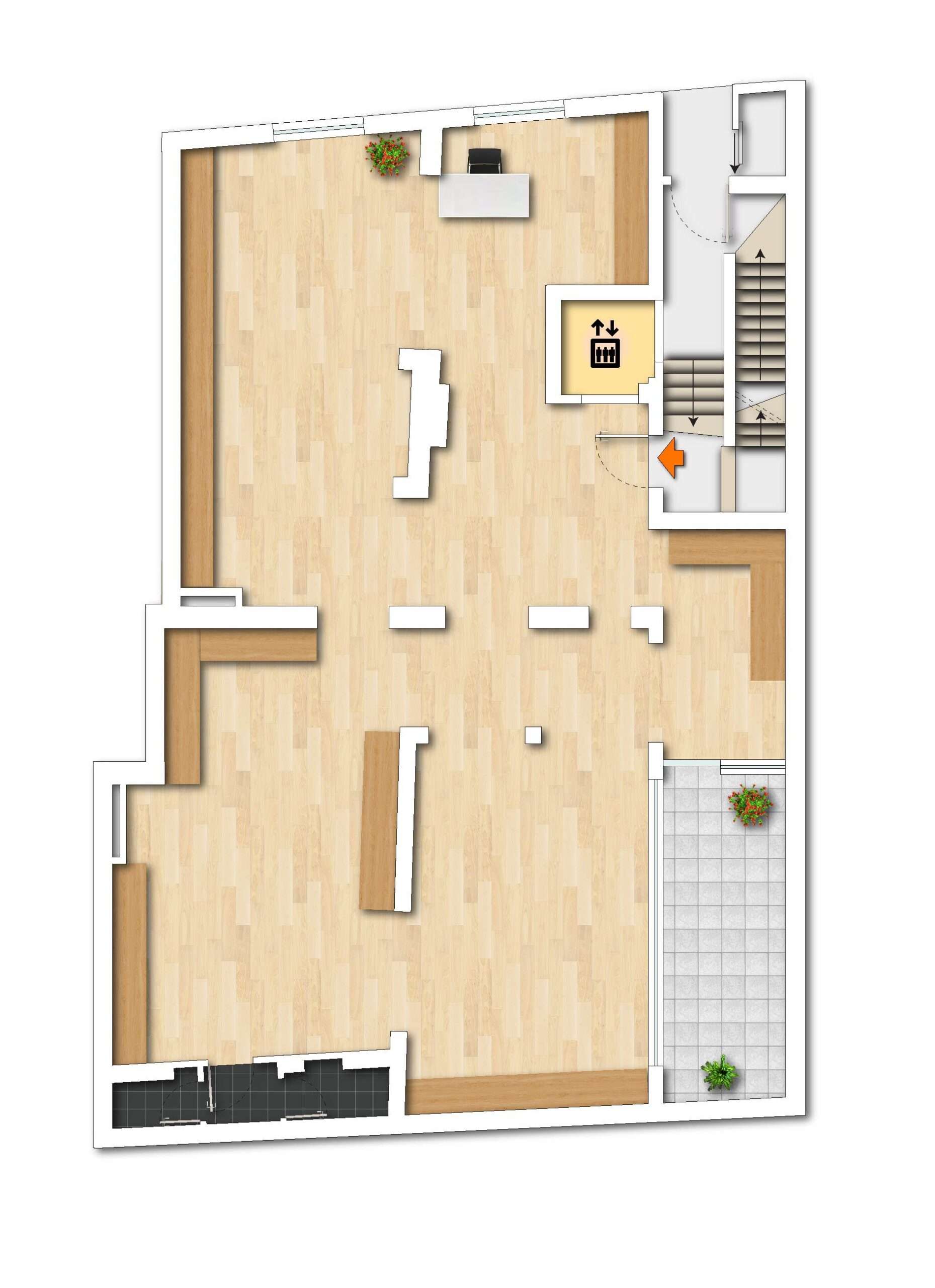 Grundriss Erdgeschoss | Stadthaus: Ertragsobjekt mit vielen Möglichkeiten im Zentrum von Gmunden zu kaufen | Objekt 1081 | Daxner Immobilien, Ebensee am Traunsee, Salzkammergut
