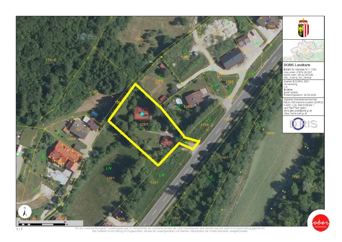 Orthophoto | Gemütliches Einfamilienhaus auf 2.300m² Eigengrund in Ebensee am Traunsee zu kaufen | Objekt 1119 | Daxner Immobilien, Ebensee am Traunsee, Salzkammergut