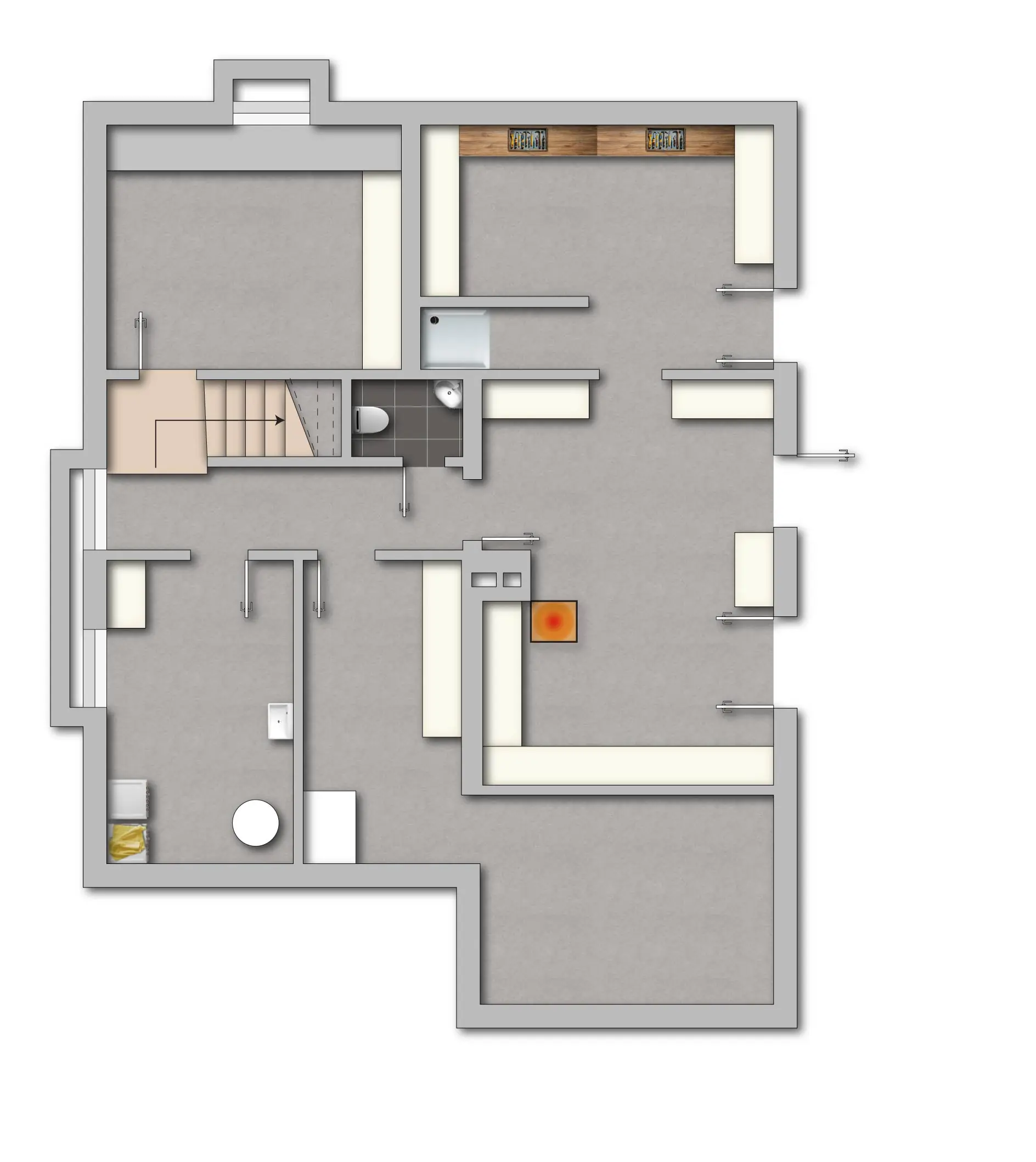Grundriss Keller | Gemütliches Einfamilienhaus auf 2.300m² Eigengrund in Ebensee am Traunsee zu kaufen | Objekt 1119 | Daxner Immobilien, Ebensee am Traunsee, Salzkammergut