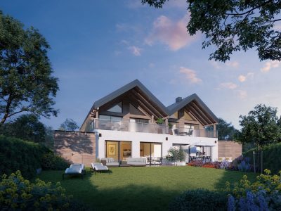 Daxbau 27/2 | Gartenansicht | Wohnbauprojekt | Daxner Immobilien, Ebensee, Bad Ischl, Salzkammergut
